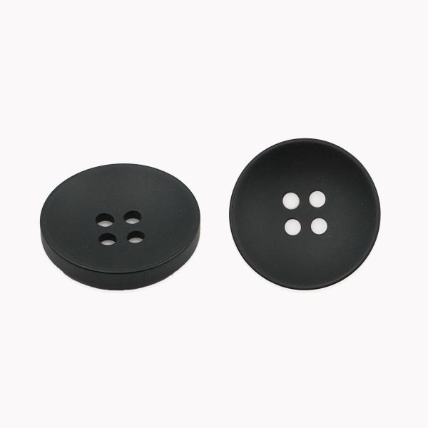 Пуговицы 4 прокола 44L (⌀7мм), (Black (черный)), 24 шт