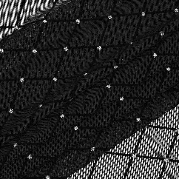 Сетка бельевая эластичная 85 г/м², шир.150 см / 25 метров, с флоком TBY.SZ030218 цв.черный /SZ030218.01/