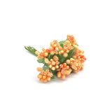 Цветы искусственные декоративные 2см (12 штук) (оранжевый)