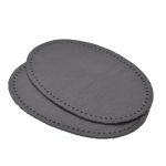 Заплатка, кожа, овал средний 9х13,5см с перфорацией, 2 шт в уп, 100% кожа, 03 т.коричневый