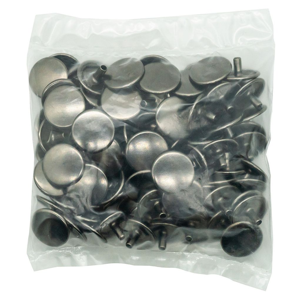 Часть кнопки Альфа (S-образная) ⌀15 мм (A-часть), 5/15, цв.черный/никель, 100 шт, BIG