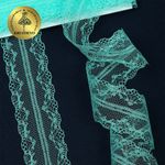 Кружево отделочное в стиле "трикотаж" 40 мм, 150-1, цв.04 мята, 9.14м