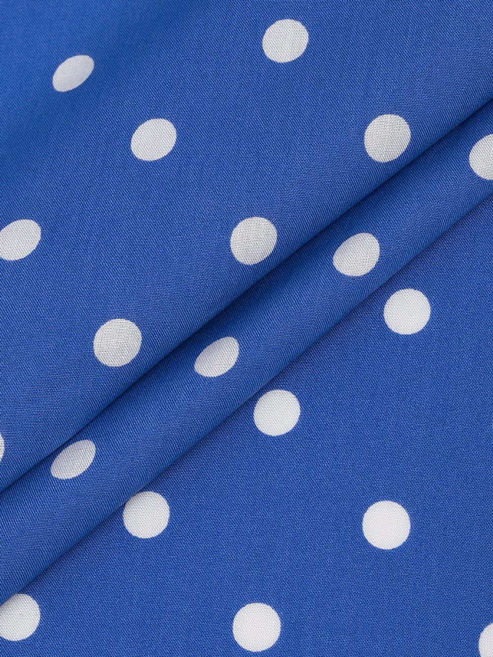 Штапель в горошек 90 г/м², 145 см / 2 метра, TBY.Vidt.03 цв.голубой