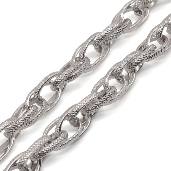 Цепь алюминиевая 16 мм, 10,9 мм, боб(10 м) (никель) K13309