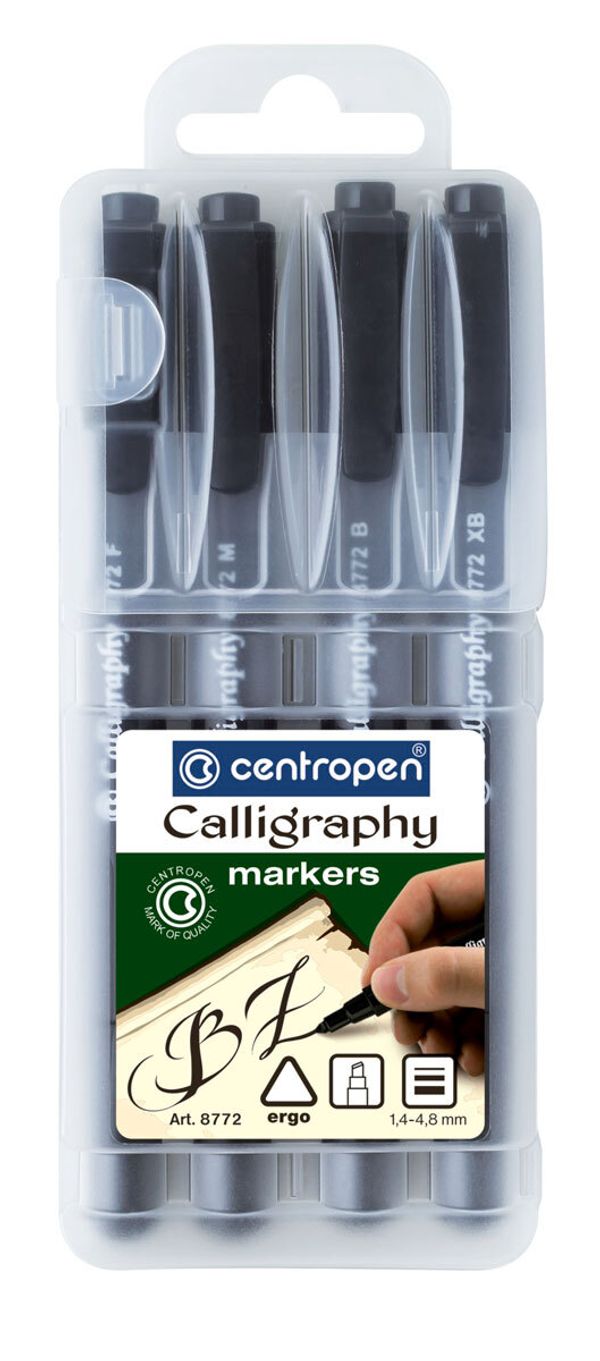 Фломастеры для каллиграфии1 цв, 8772/4, Centropen 8772/4 SE