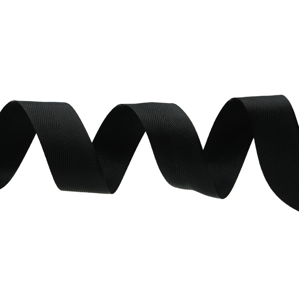 Лента декоративная ёлочка 40.0 мм / 20±1 метров, черный