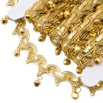 Тесьма металлизированная с бубенчиками 1,5см, 9,14м (золото)