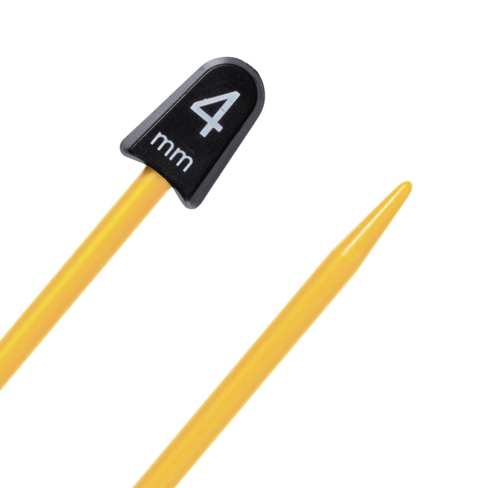 Спицы прямые ⌀4.0 мм, 17 см, 2 шт, желтые, Prym 218402