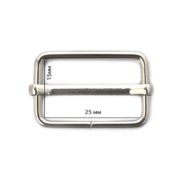 Шлевка металл 25х15х2.3 мм, TSW цв. никель уп. 500 шт