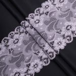 Кружево бельевое эластичное 150 мм / 3.4 метра, цвет светло-серый