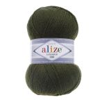 Пряжа Alize (Ализе) Lana Gold 800 / уп.5 мот. по 100 г, 730м, 029 хаки А