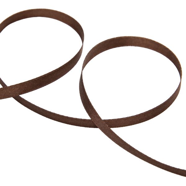 Лента атласная 2-сторонняя 6.0 мм / 33±2 метра, №154 т.коричневый, Gamma AL-6D