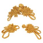 Сутажная застежка, 8см (золото), 902N-013, 5 шт