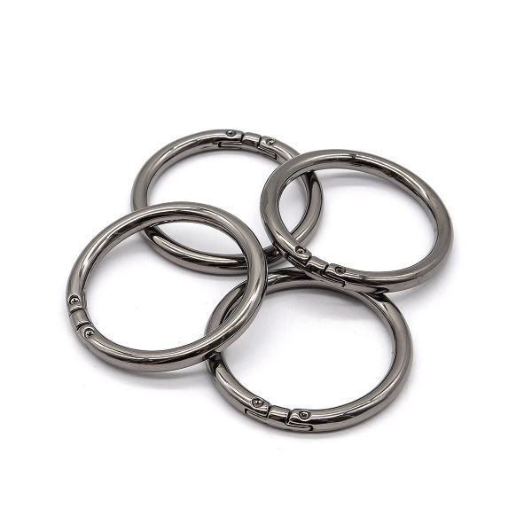 Кольцо разъемное металл на винтах 40 мм (50 мм внешн.), чер.никель, 4 шт, BIG