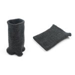 Манжеты трикотажные 7.0х9.5 см, уплотненный 2х1, 373/м антрацит (т.серый меланж)