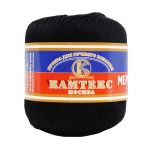 Пряжа Камтекс Мерсеризованный хлопок / уп.10 мот. по 50 г, 200 м, 003 черный