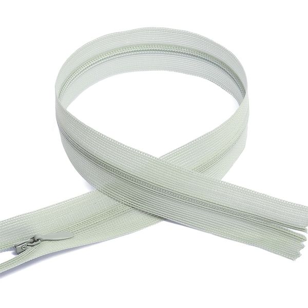 Молния потайная (скрытая) Т3 (3 мм) 1 зам., н/раз., 50 см, цв.F313 св.серый уп.50 шт