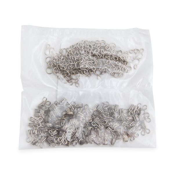 Крючки пришивные металл 12х7 мм, никель, 100 шт