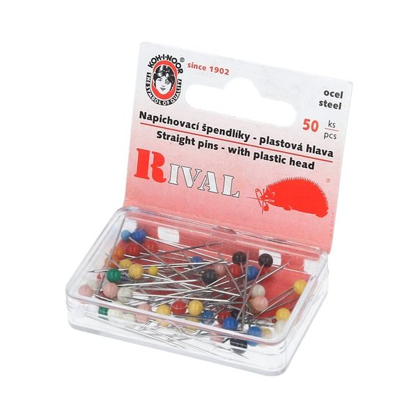 Булавки портновские 31 мм, сталь, 50 шт, никель, KOH-I-NOOR W (W202)