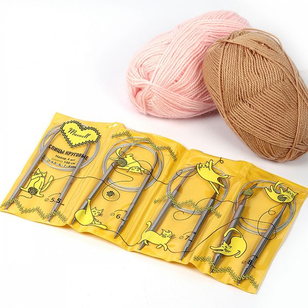 Набор круговых спиц Maxwell Gold 4 шт длина 100см 5.5-6-7-8мм