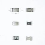 Пряжка-застежка магнитная 10 мм темное серебро, металл, 2 шт, BIG