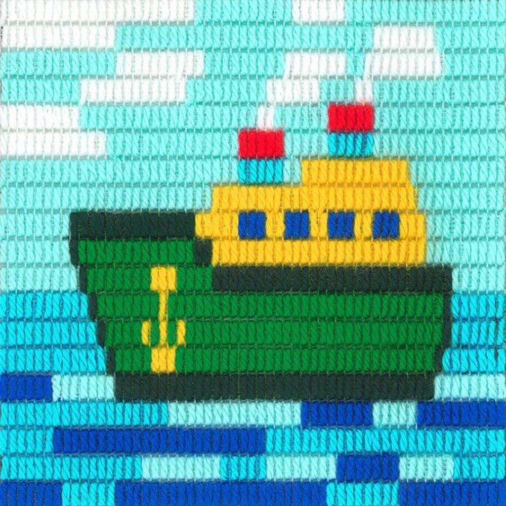 Stitch Me, вертикальный стежок, Корабль 15х15 см