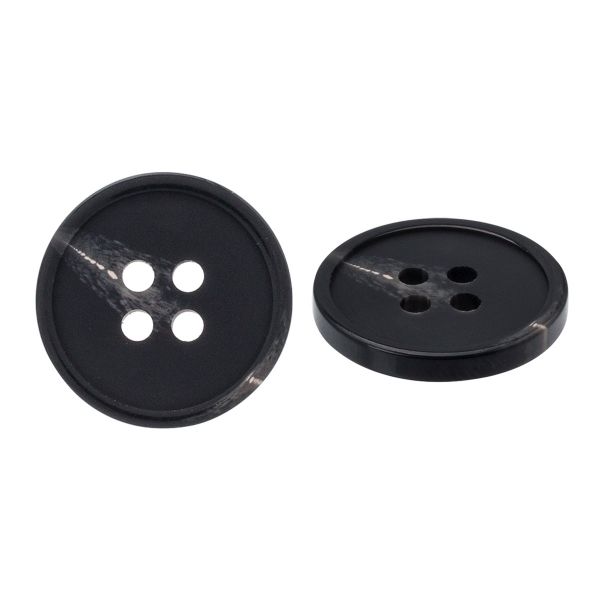 Пуговица 4 прокола 28L = 18 мм, пластик, col.A черный, CN2865, 72 шт