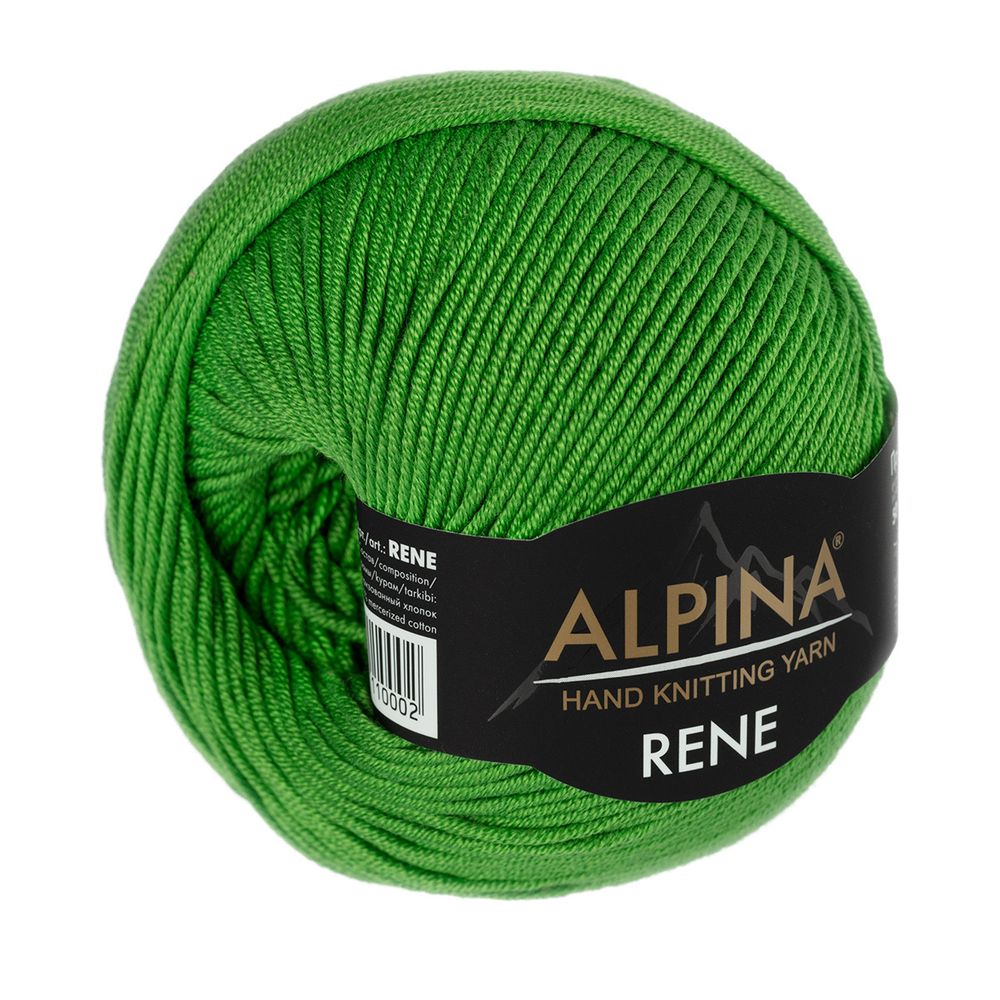 Пряжа Alpina Rene / уп.10 мот. по 50г, 105м, 156 зеленый