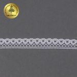 Кружево отделочное в стиле "трикотаж" 10 мм, 1665 цв.01 белый, 27.4 м