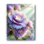 Тетрадь общая с твердой обложкой, глянцевая ламинация A5 80 л. на гребне 65 г/м², белизна 100% 4 шт клетка, 01566 Цветение, Светоч Т215