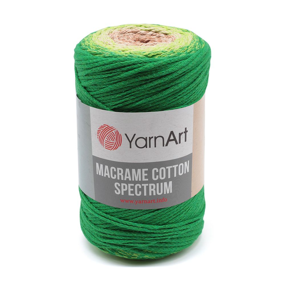 Пряжа YarnArt (ЯрнАрт) Macrame Cotton Spectrum / уп.4 мот. по 250 г, 225м, 1322