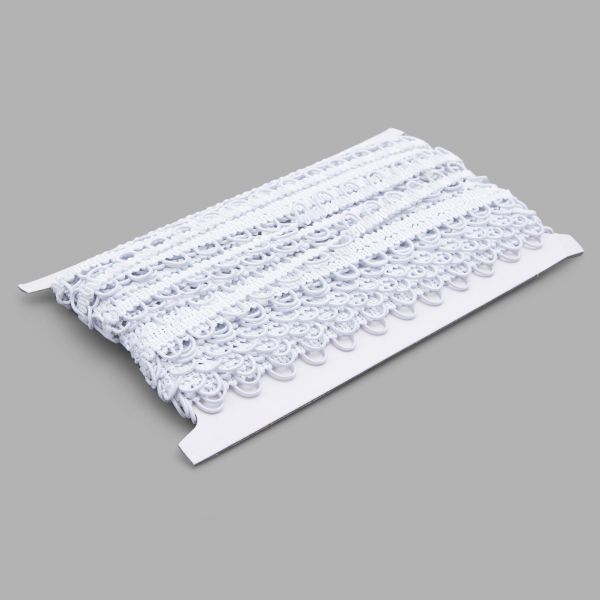 Тесьма с эластичными петлями 13мм / 18,29м (белый)