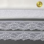 Кружево эластичное (стрейч) 30 мм, TBY.L839, 01 белый, 500м, Kruzhevo