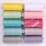 Швейные нитки (набор) 40/2, 10 кат. по 366 м, 100% п/э, MIX UN, ассорти (оттенки единорога)