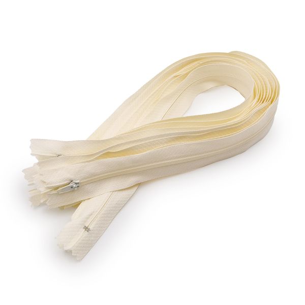 Молния спираль (витая) Т3 (3 мм) 1 зам., н/раз., 40 см, п/автомат, 122 молочный, 10 шт