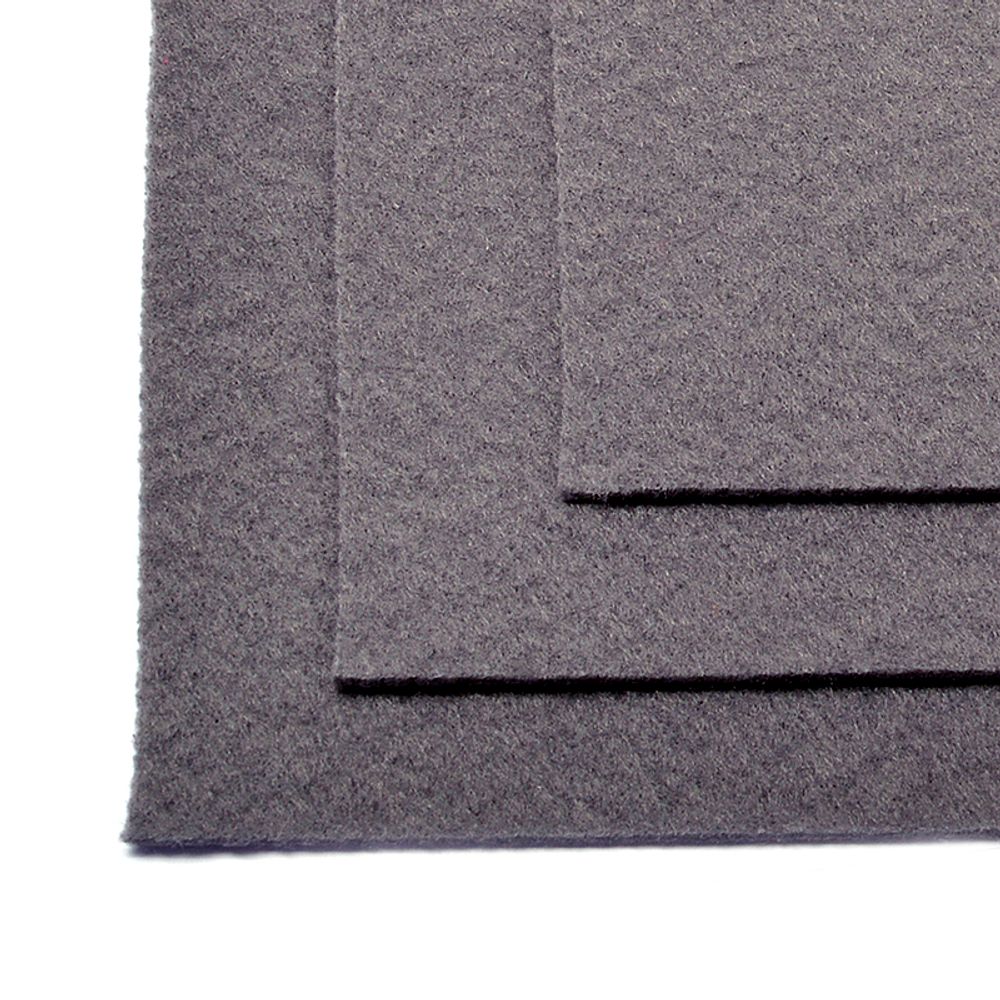 Фетр листовой мягкий 1.0 мм, 20х30 см, 10 шт, цв. 694 серый