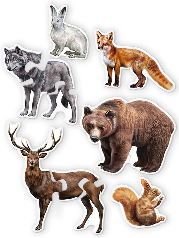 Пазлы для малышей Животные леса 22 элемент, Фрея PZL-BК-010