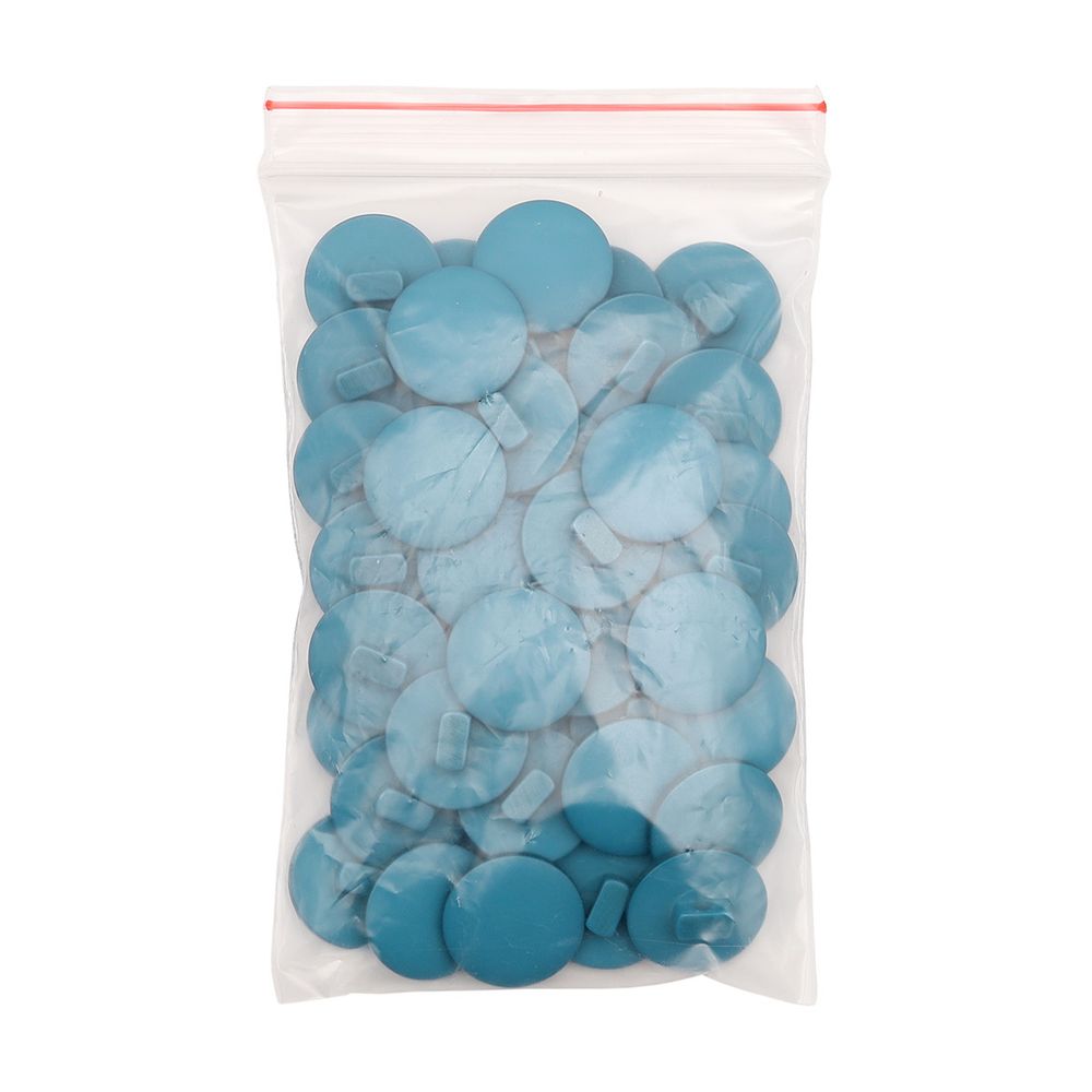 Пуговицы на ножке 28L (18мм), пластик (Sea (морской)), NE68, 48 шт