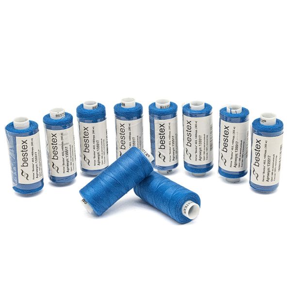 Нитки швейные бытовые Bestex 40/2, 365 м (400 ярд) / 10 кат., 088 светло-васильковый