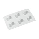 Форма силиконовая для пирожных 29.8х17.2х4.2 см, фрукты -6 ячеек, S-Chief SPC-0314