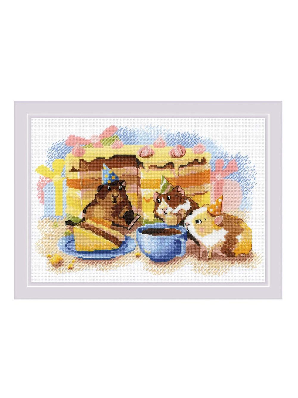 Набор для вышивания нитками Риолис, Самый вкусный кусочек 30х21 см