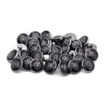 Пуговицы на ножке 28L (18мм), пластик (n.black (черный/черный никель)), 36 шт, PS39