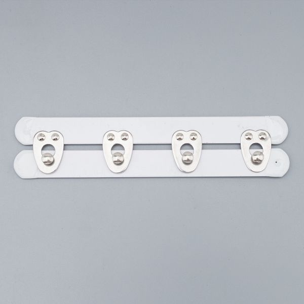 Бюски корсетные сталь 12 см, 4 шипа, цв.белый, 1шт, 28106