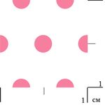 Ткань для пэчворка Peppy Бабушкин сундучок, рулон 112 см / 5 метров, БС-05 кр.горох белый/яр.розовый, Peppy