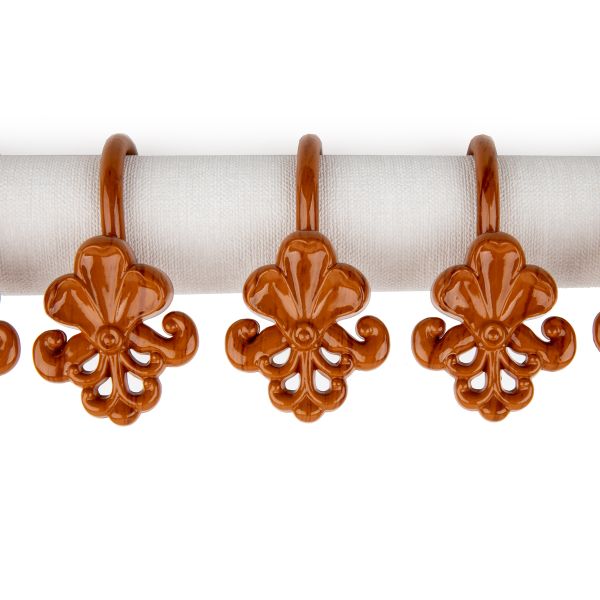 Крючки шторные для карниза навесные ⌀6 мм, 10 шт, 04 под дерево, Sofi H20