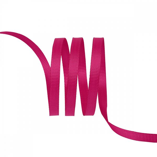 Лента репсовая (в рубчик) 6.0 мм / 22.8±1 метра, 187 фуксия, Magic4Hobby