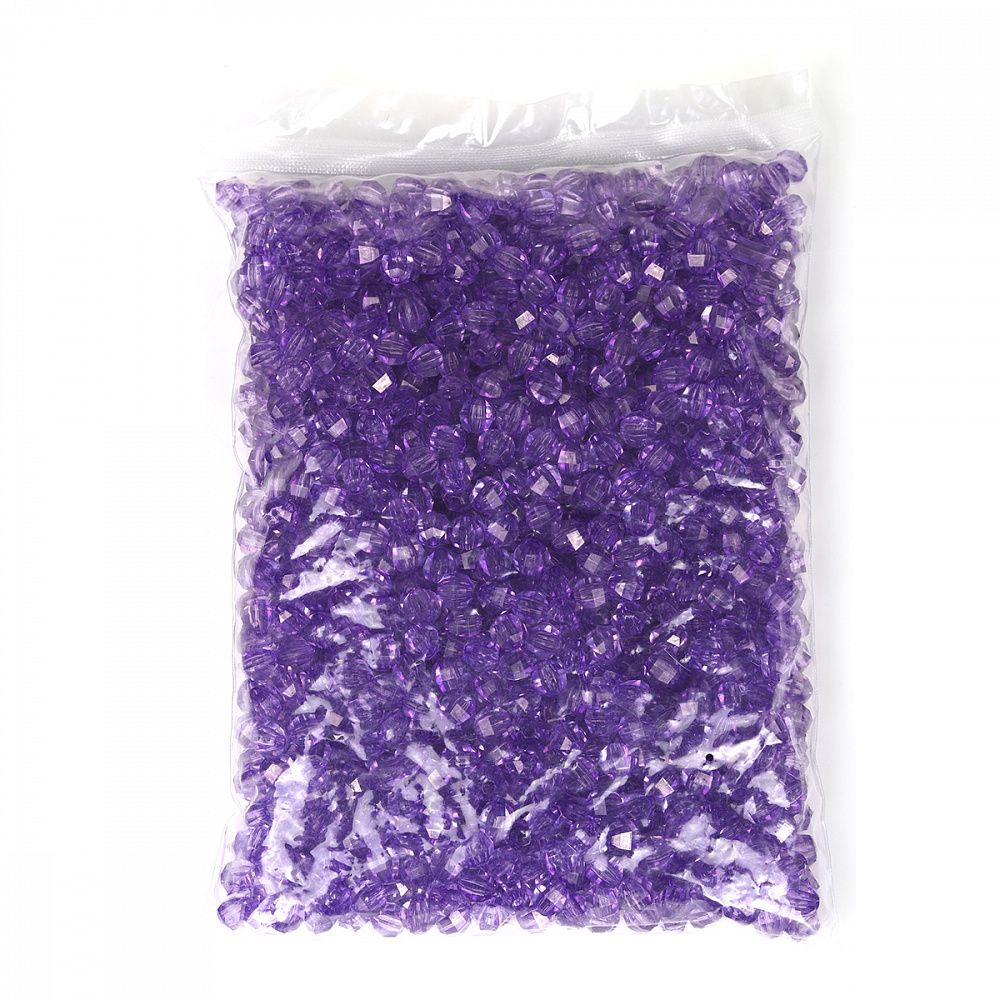 Бусины акрил ⌀10 мм, MG.3244-05, цв.05 св.сиреневый, 500 г, Magic4Hobby