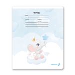 Тетрадь ученическая школьная, блёстки, A5 12 л. на скобе 65 г/м², белизна 100% 25 шт линия, 01437 На облаках, Светоч Т177