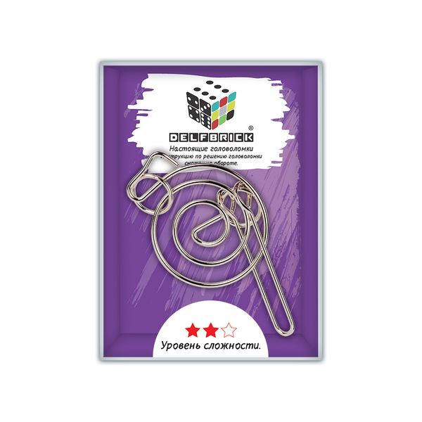 Головоломка металлическая, 1 шт, Спираль 4 элемента, Delfbrick DLM-29