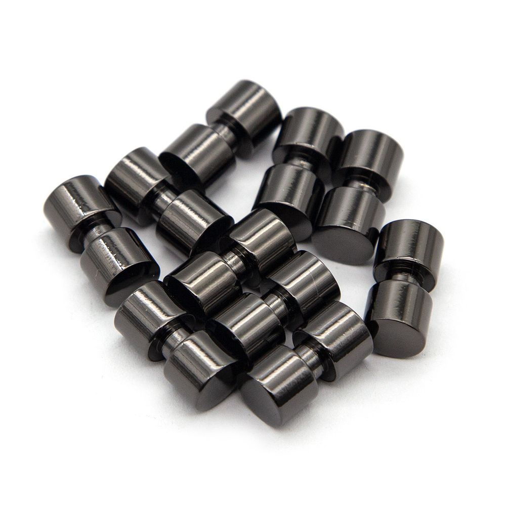 Наконечник для шнура металл 15х8 мм чер.никель, 10 шт